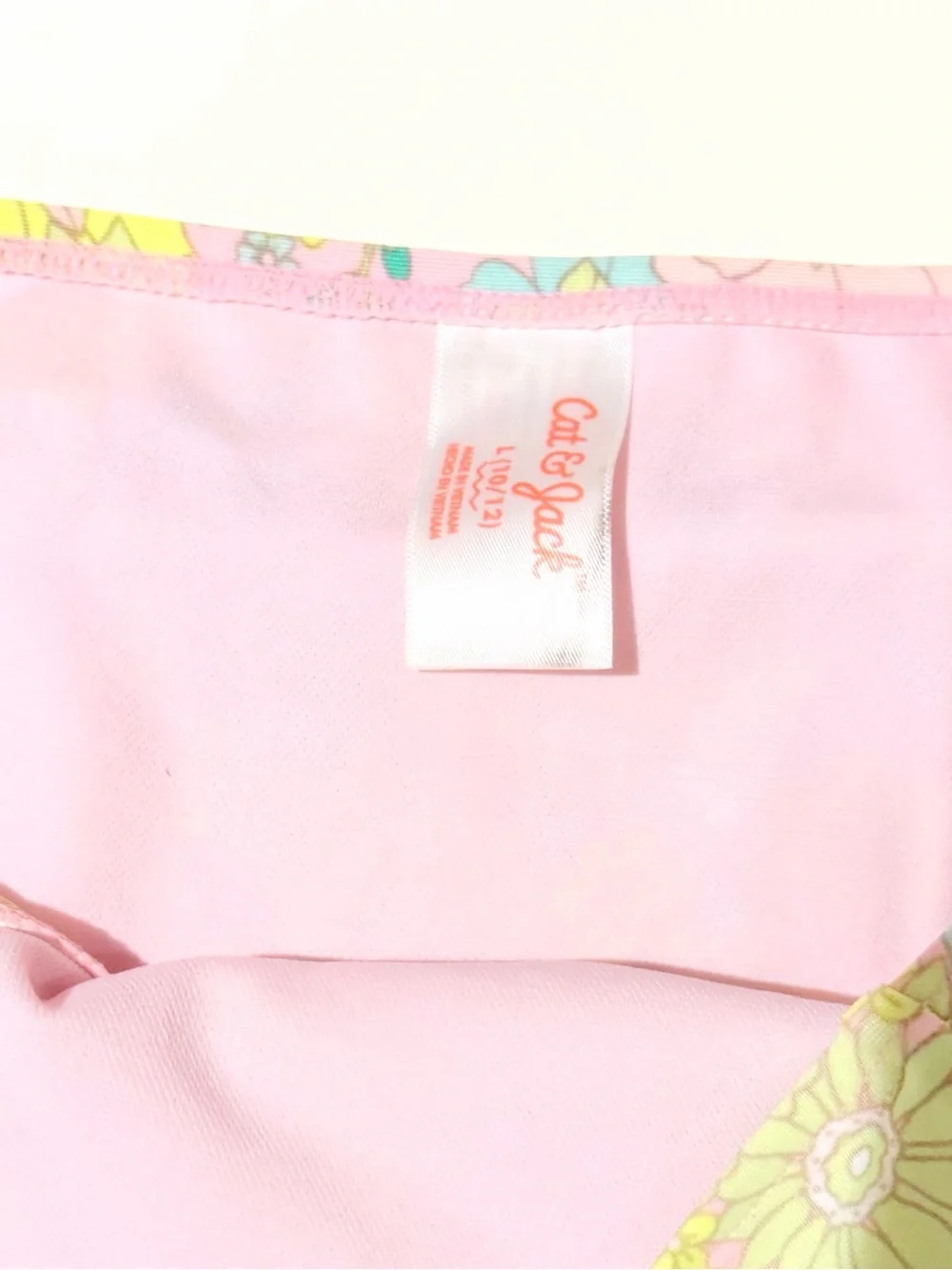Cat & Jack Swimsuit two piece Floral size 10-12